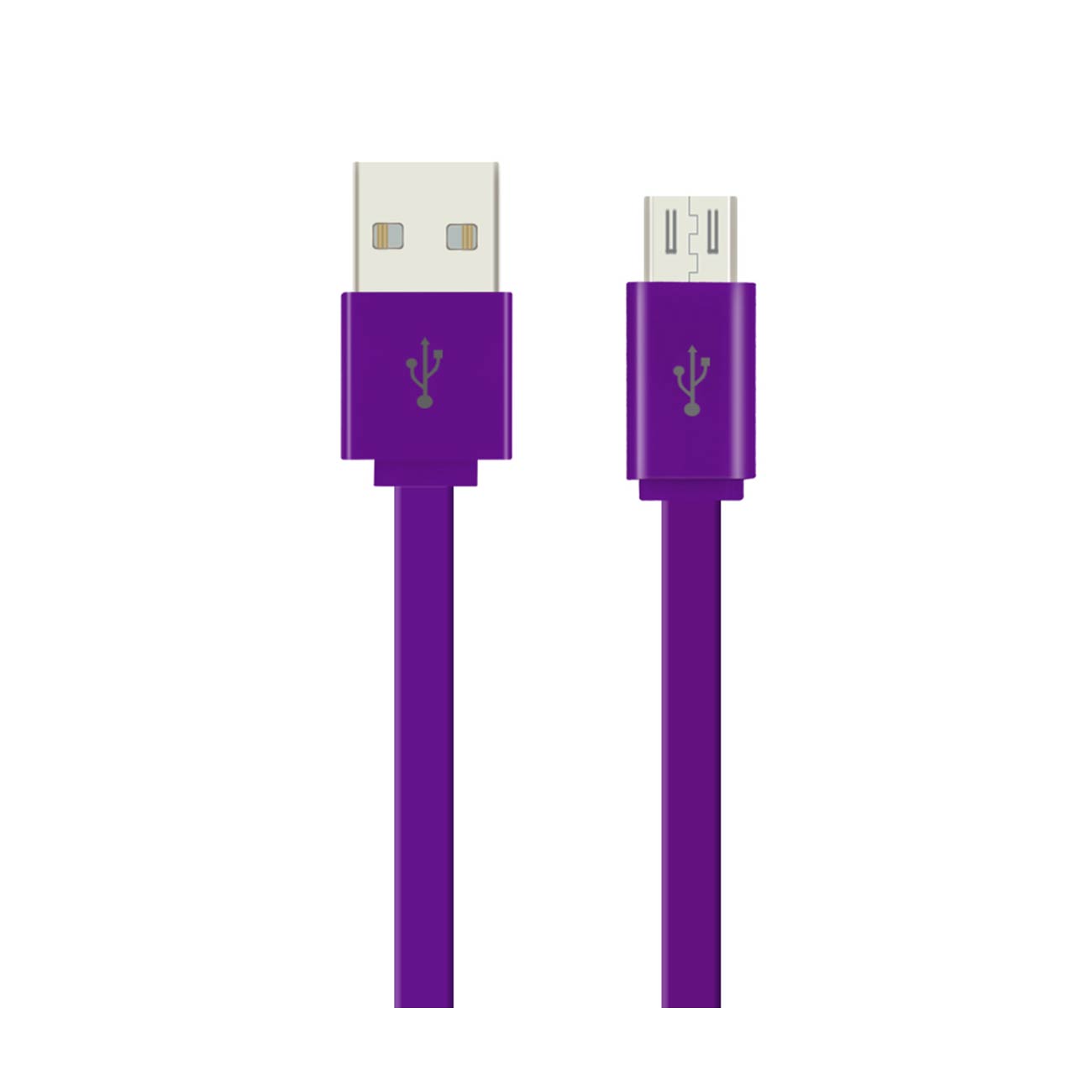 Data Cable USB Micro Flat 3.2Ft Purple Color