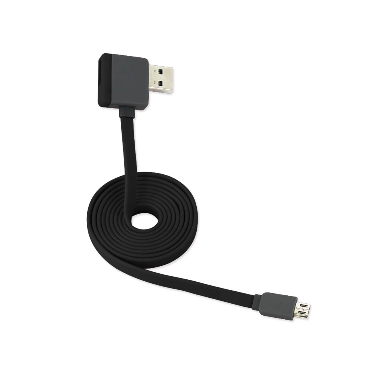 Cable USB Micro Piggyback Flat Liberator 3.2Ft Black Color