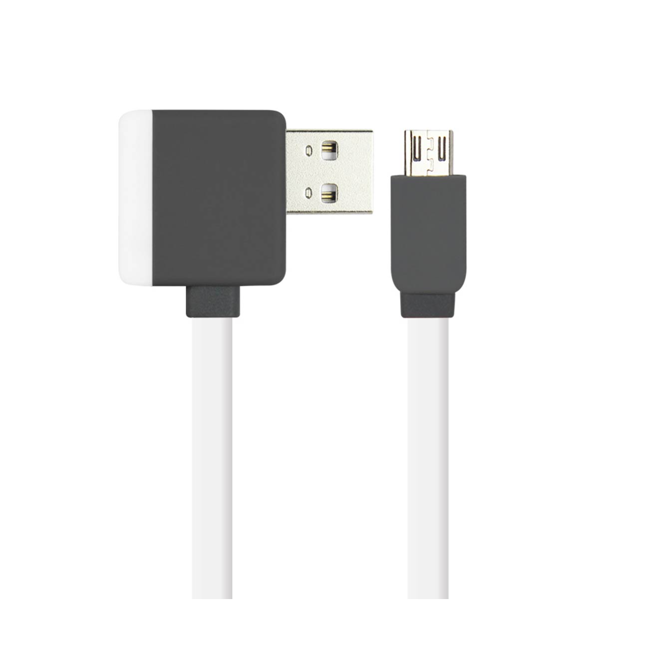Cable USB Micro Piggyback Flat Liberator 3.2Ft White Color