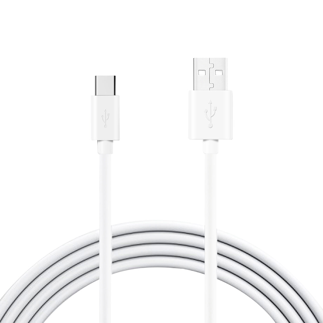 Data Cable USB 2.0 Type C PVC Material 3.3Ft Luxury Packaging White Color