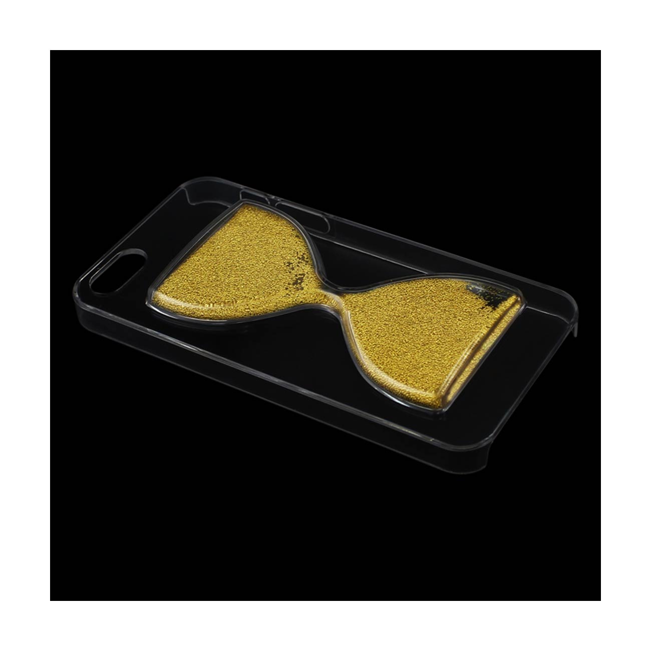 Case Sand Clock 3D iPhone SE/ 5S/ 5 Clear Gold Color