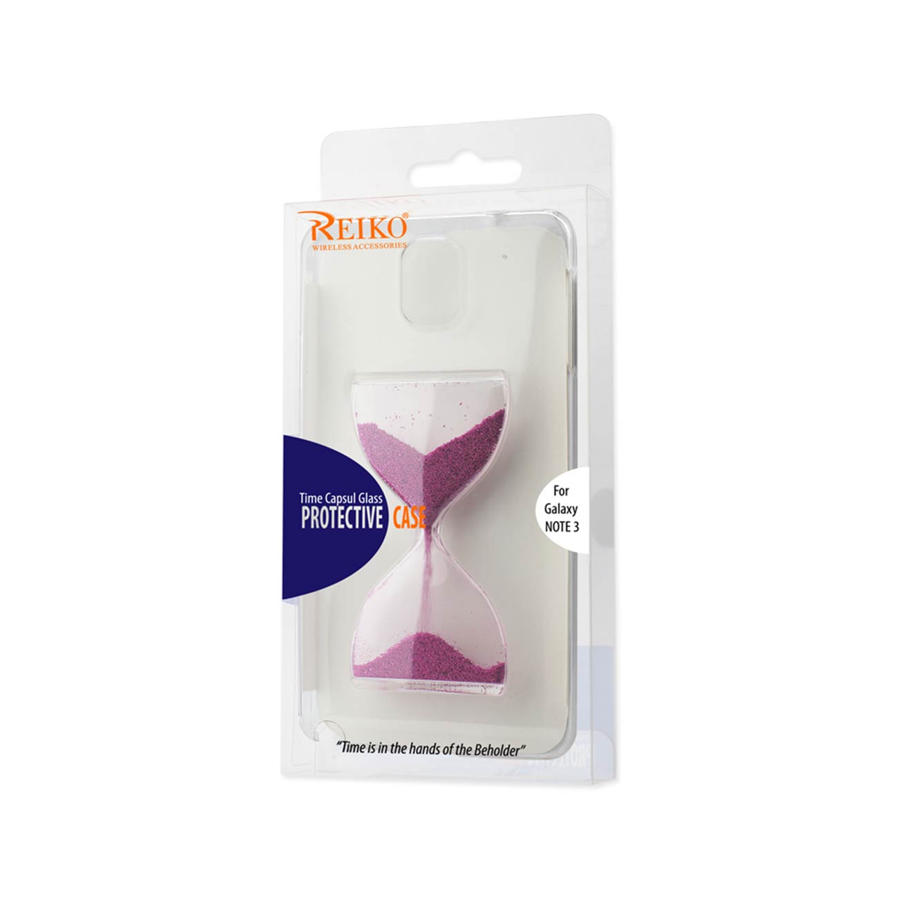 Samsung Galaxy Note 3 3D Sand Clock Clear Case In Hot Pink