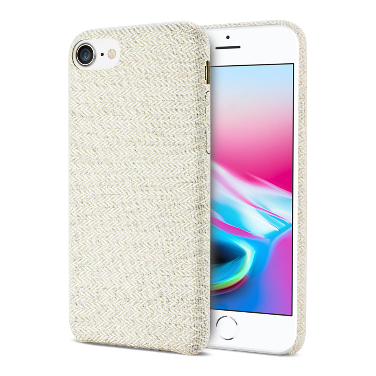 Case Herringbone Fabric iPhone 7/ 8/ SE2 Beige Color