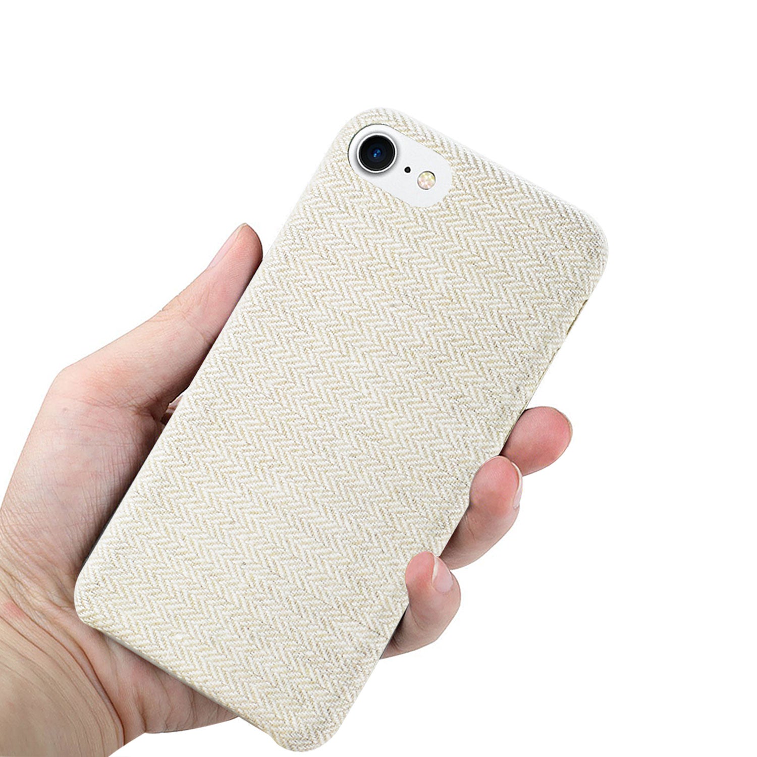 Case Herringbone Fabric iPhone 7/ 8/ SE2 Beige Color