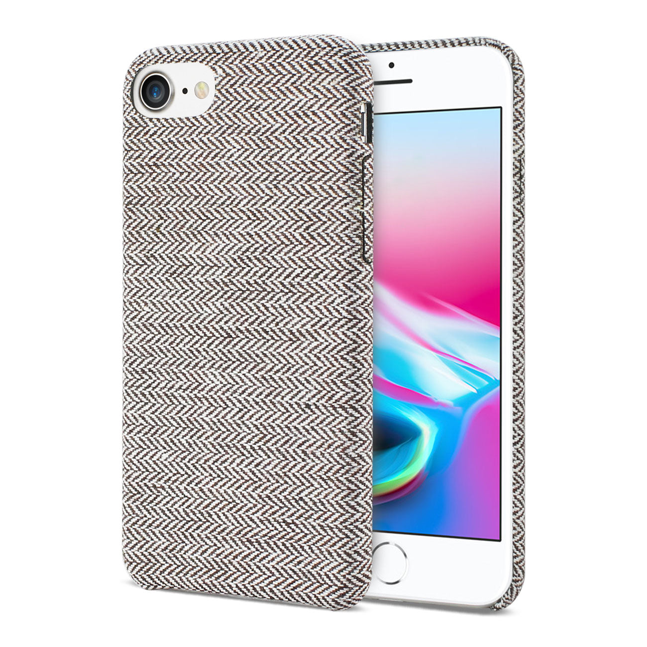 Reiko iPhone 7/8/SE2 HERRINGBONE FABRIC IN DARK GRAY