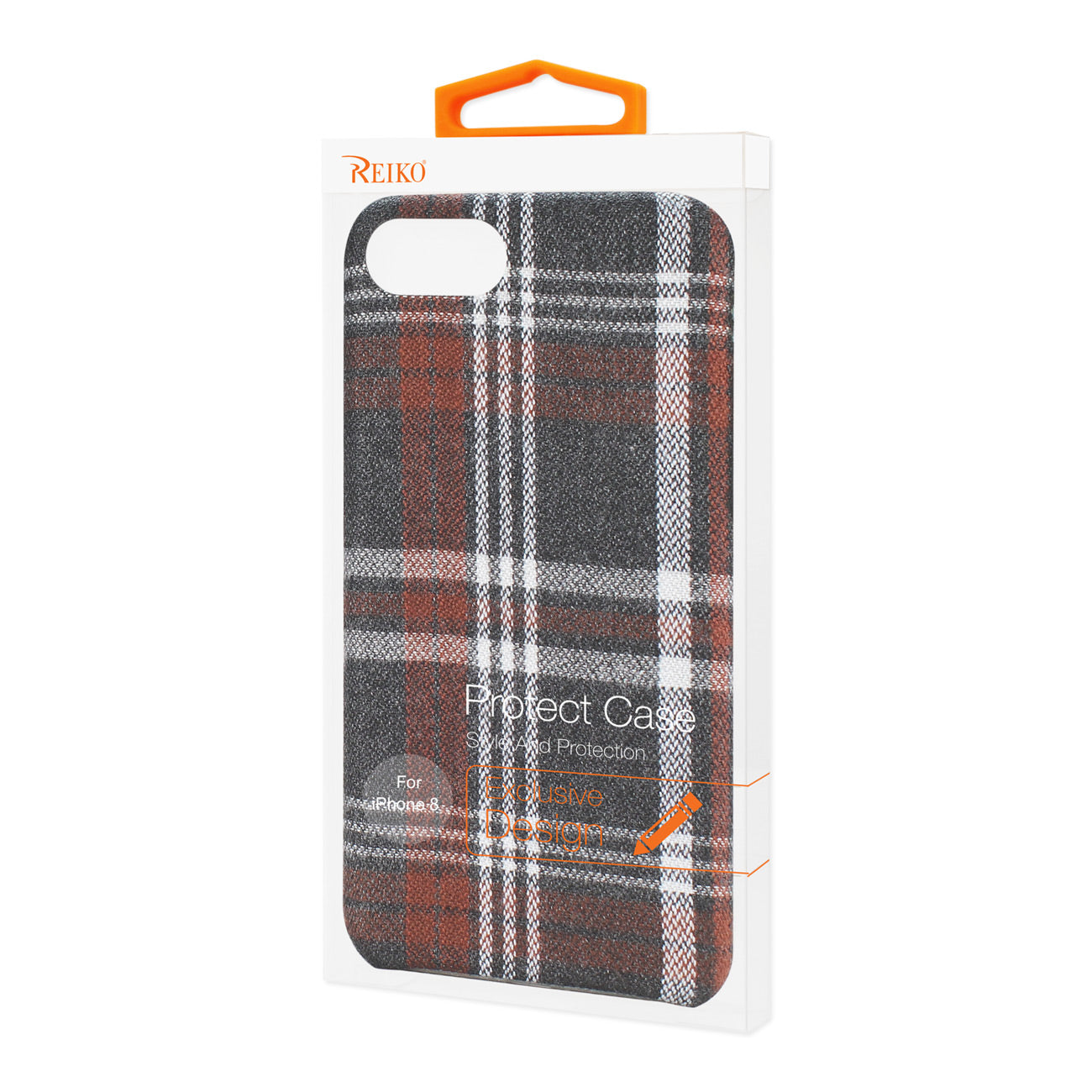 Case Checked Fabric iPhone 7/ 8/ SE2 Brown Color