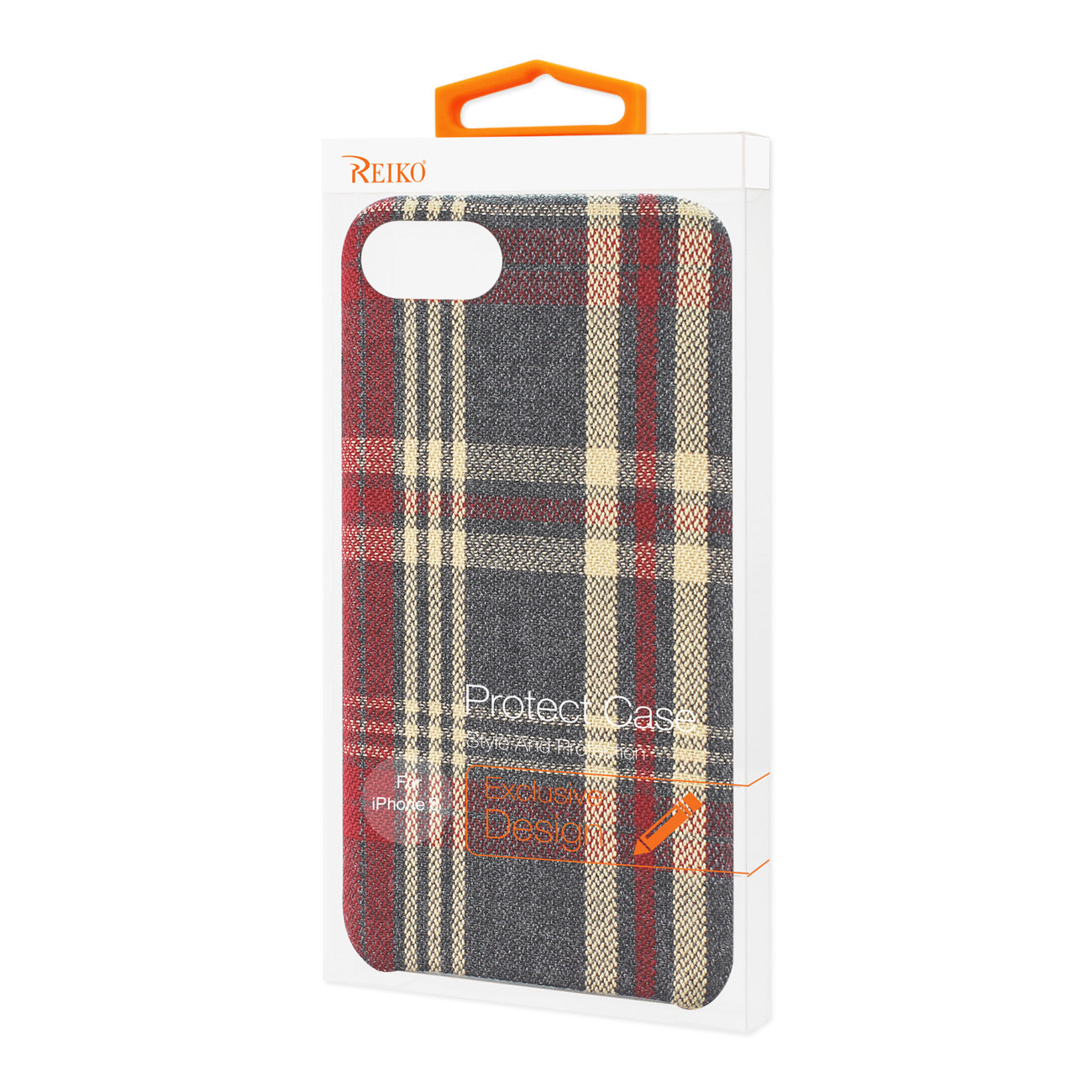 Case Checked Fabric iPhone 7/ 8/ SE2 Red Color
