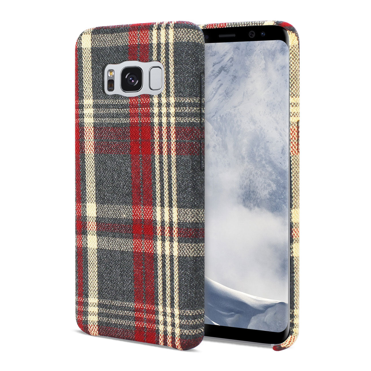Case Checked Fabric Samsung Galaxy S8 Edge/S8 Plus Red Color