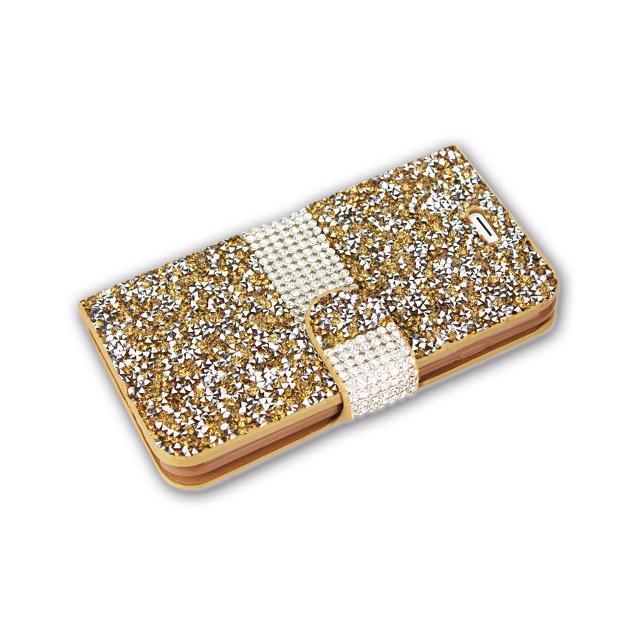 Wallet Case Diamond Rhinestone iPhone 6 Gold Color