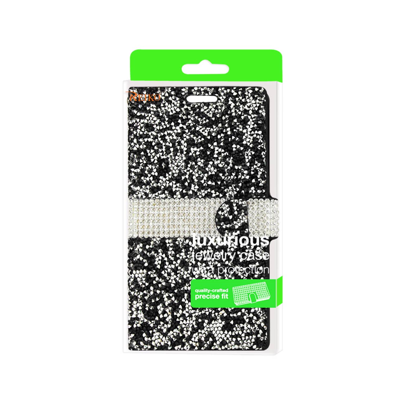 Wallet Case Diamond Rhinestone LG Spree Black Color