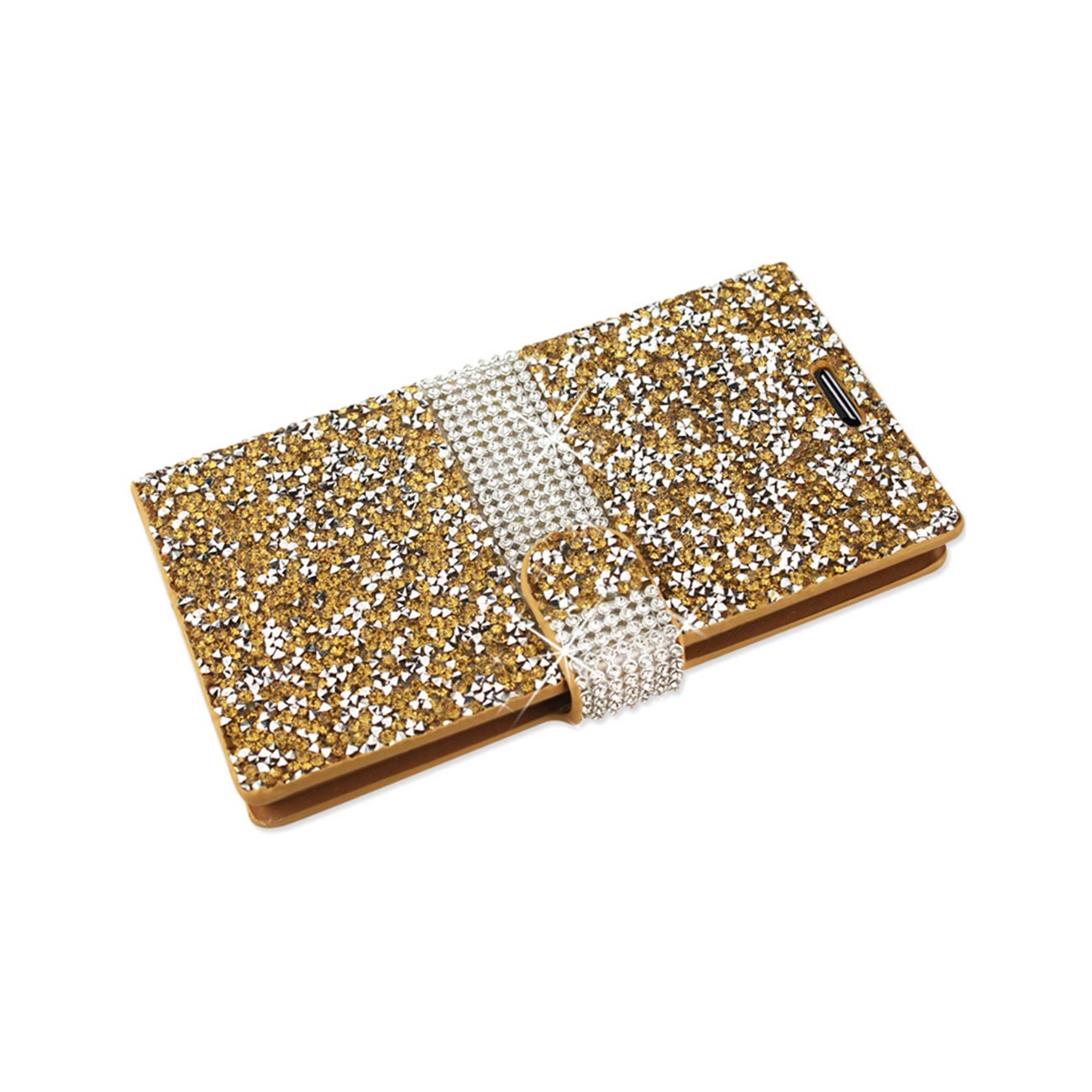 Wallet Case Diamond Rhinestone LG Spree Gold Color