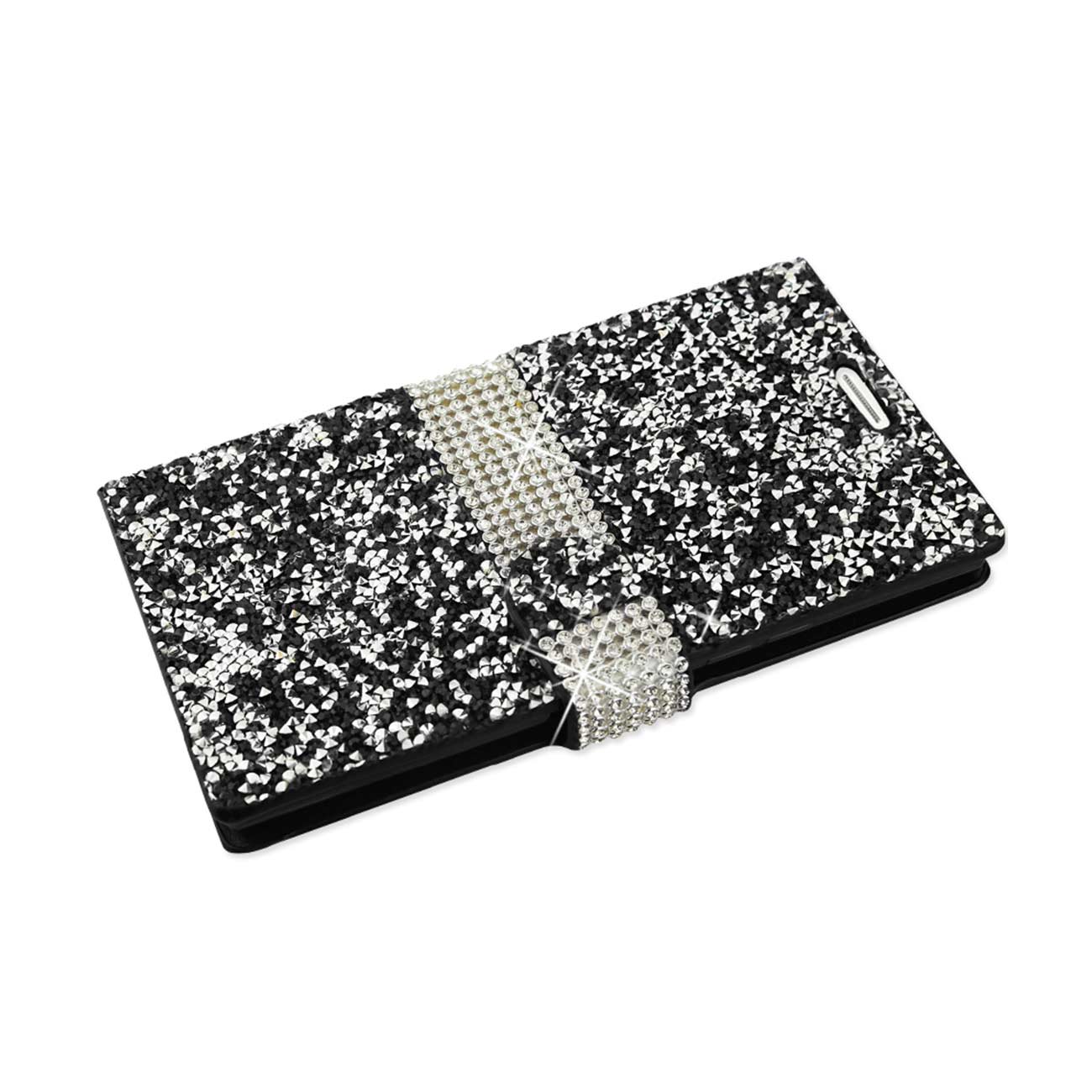 Wallet Case Diamond Rhinestone LG V10 Black Color