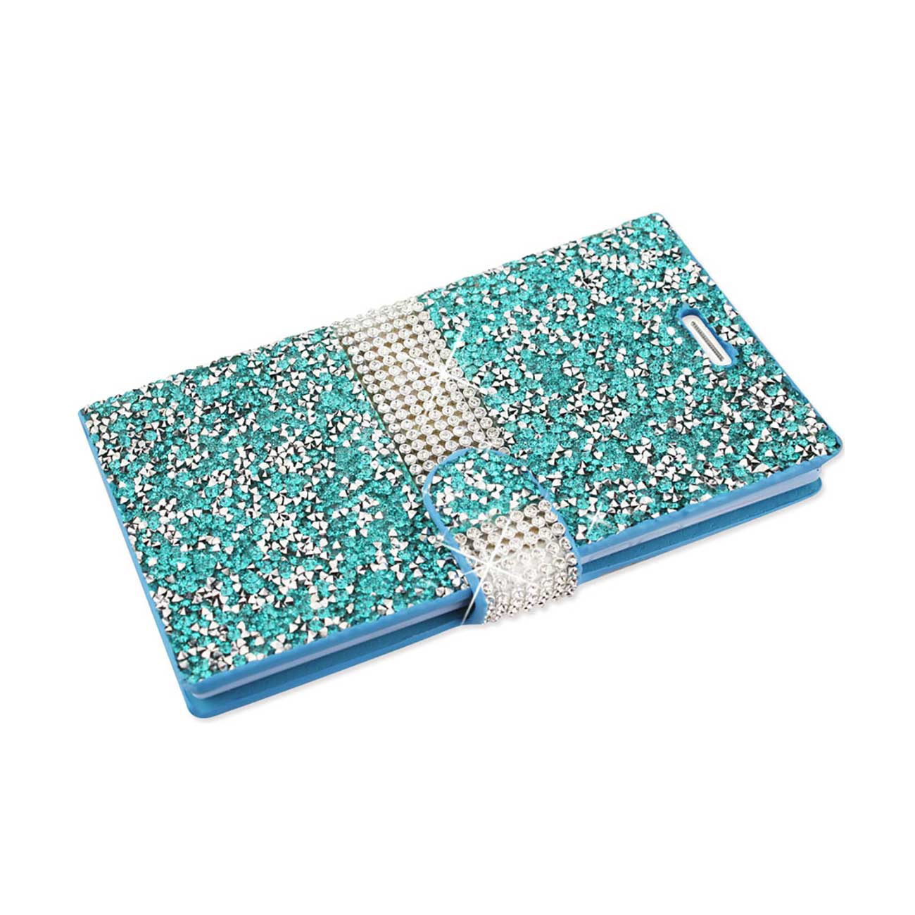 Wallet Case Diamond Rhinestone LG V10 Blue Color