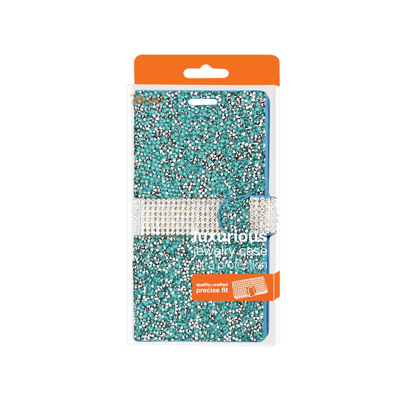 Wallet Case Diamond Rhinestone LG V10 Blue Color