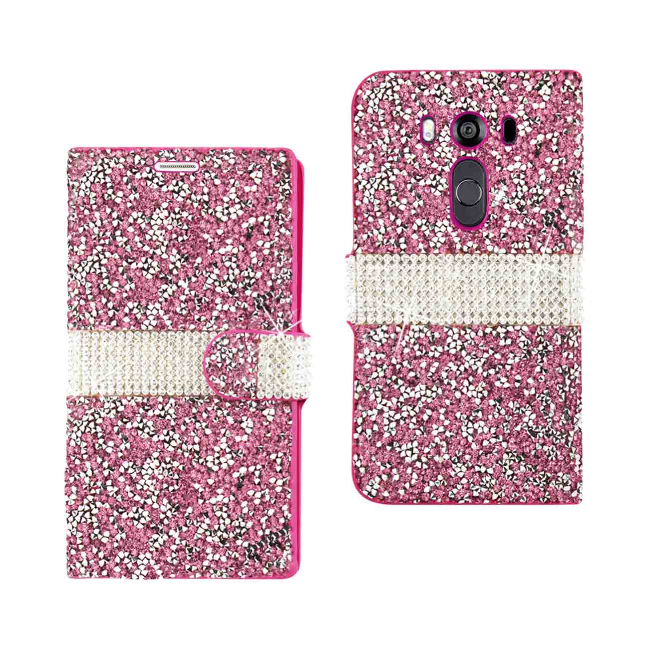 Wallet Case Diamond Rhinestone LG V10 Pink Color