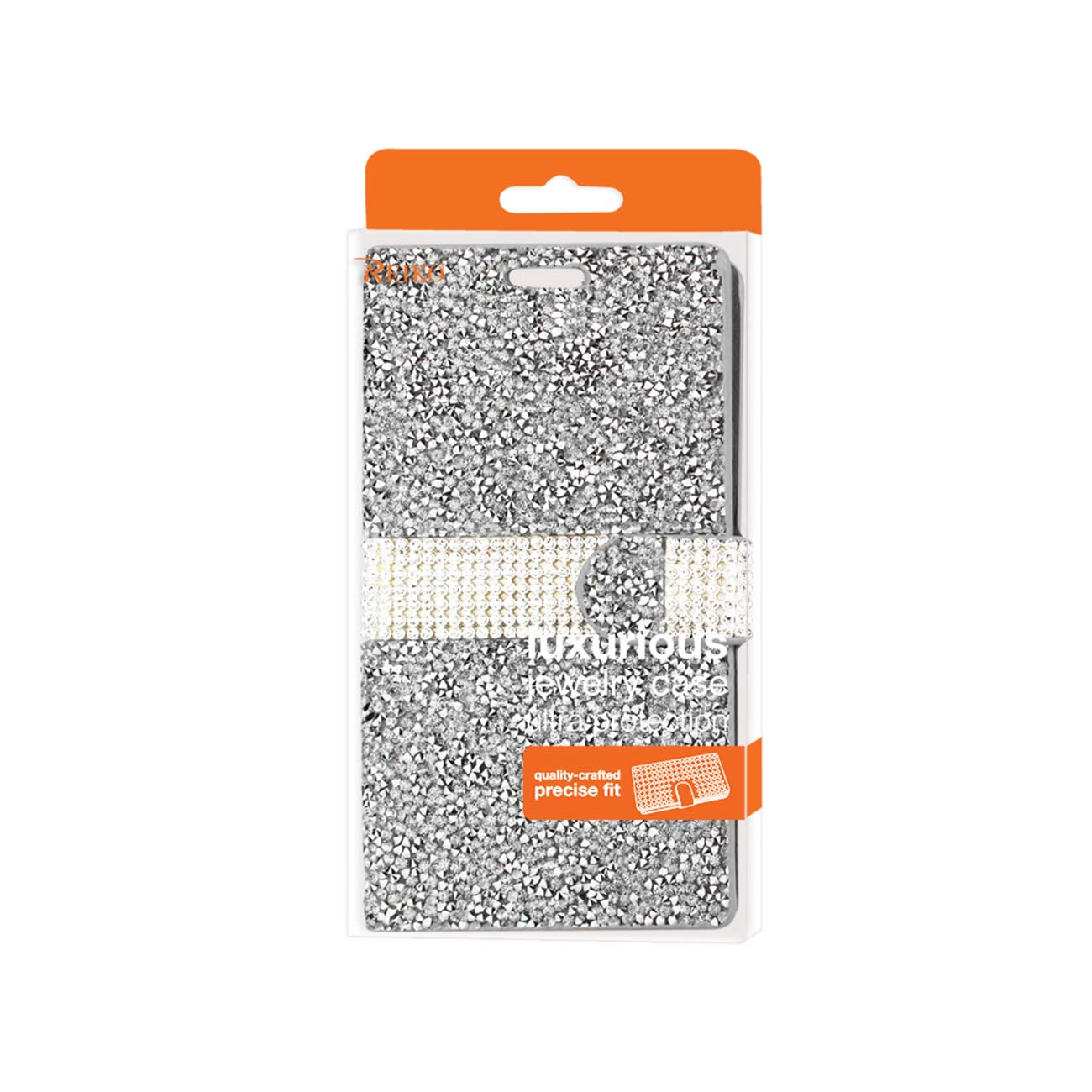 Wallet Case Diamond Rhinestone LG V10 Silver Color
