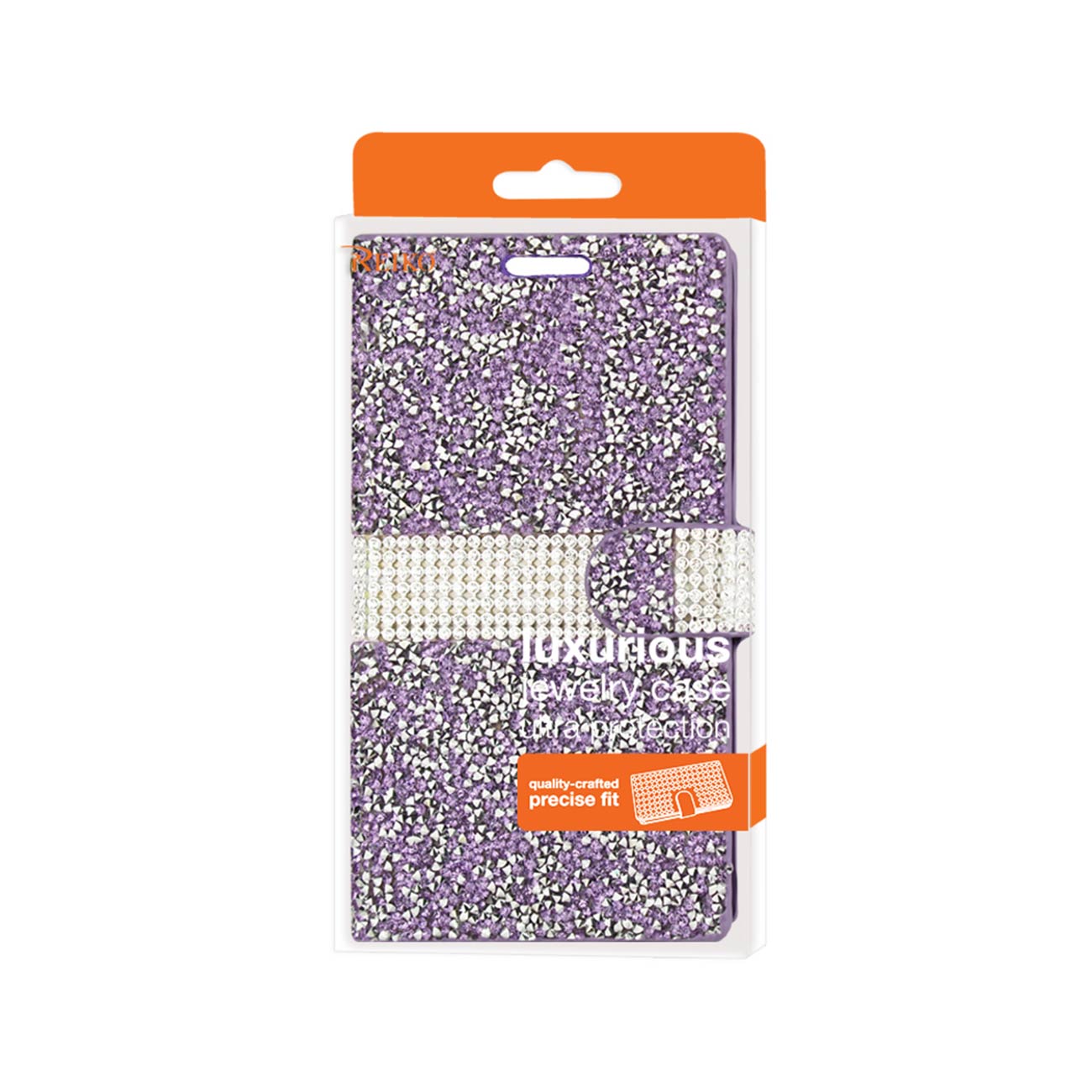 Wallet Case Diamond Rhinestone Samsung Galaxy S7 Edge Purple Color