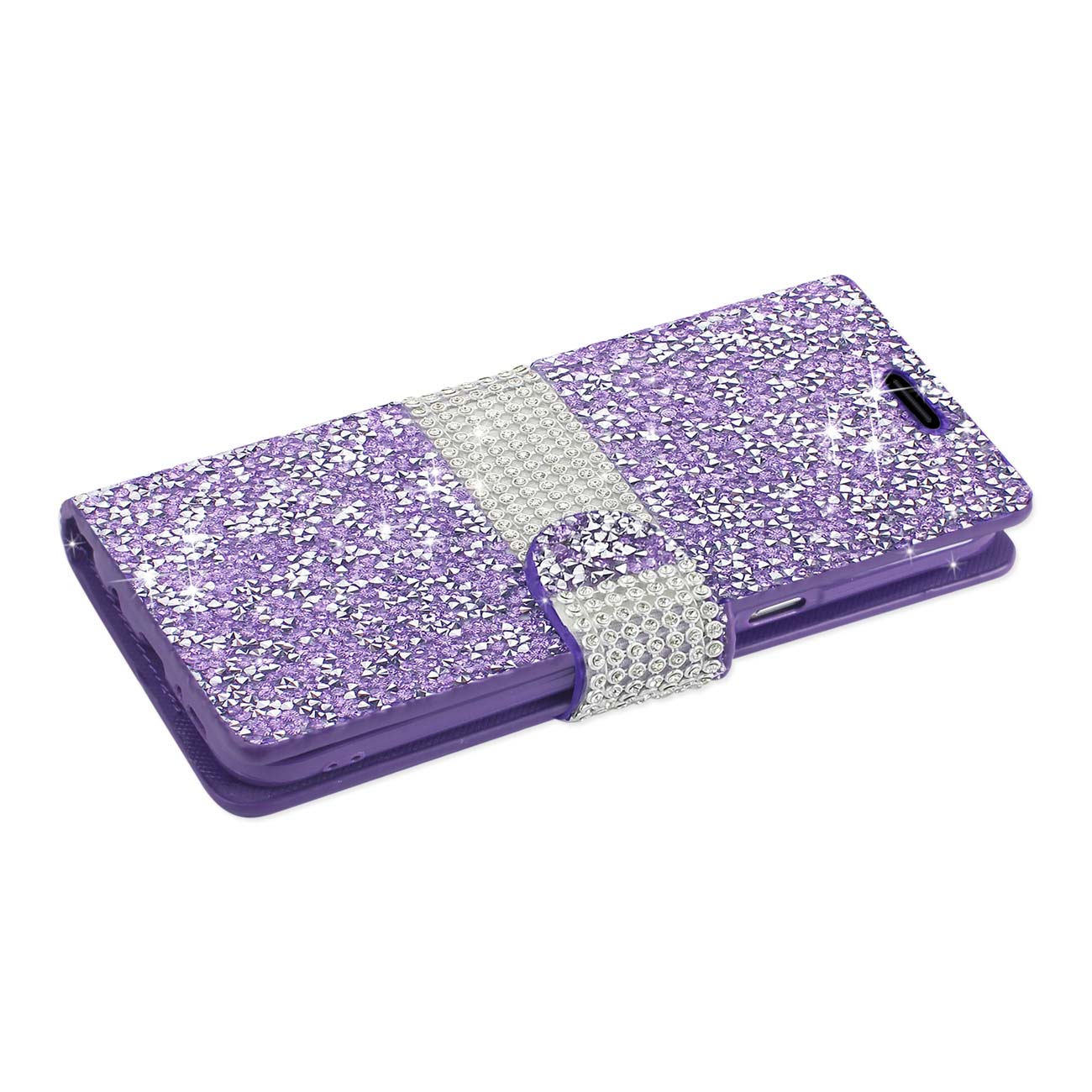 Wallet Case Diamond Rhinestone Samsung Galaxy S8 Edge/ S8 Plus Purple Color