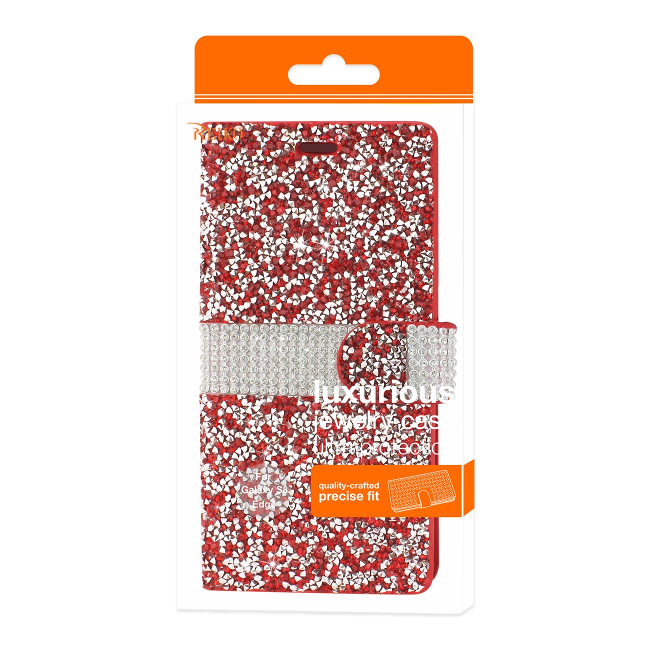 Wallet Case Diamond Rhinestone SAMSUNG GALAXY S8 EDGE/S8 Plus Red Color
