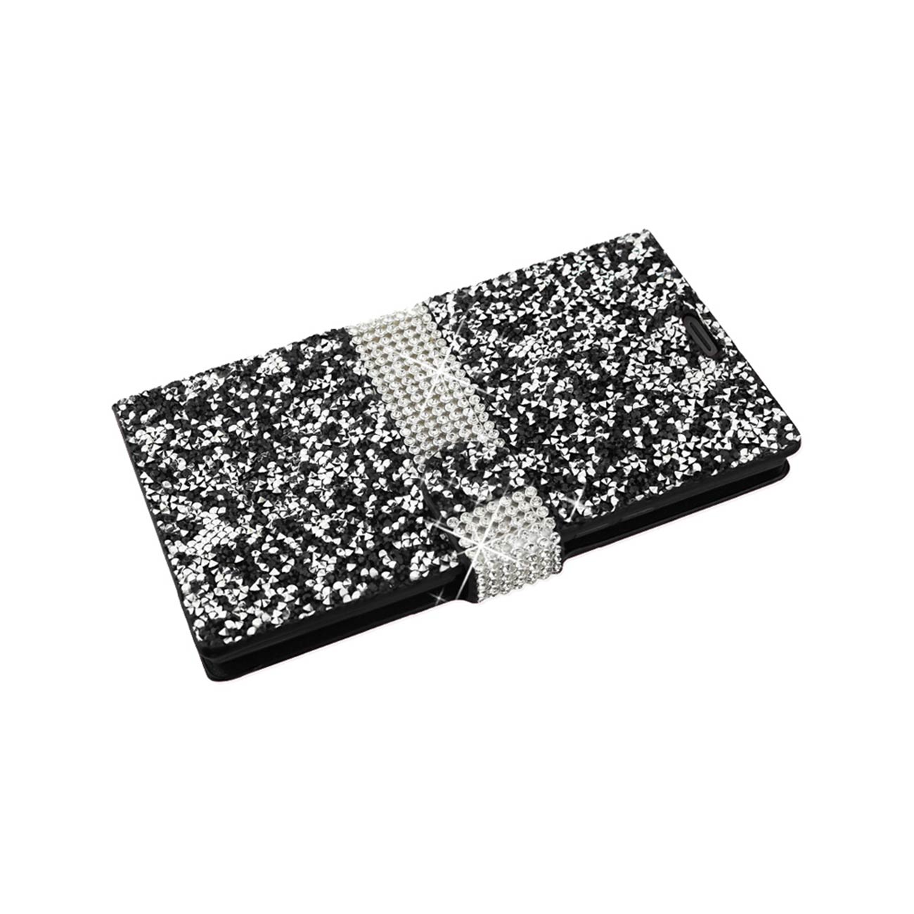 Wallet Case Diamond Rhinestone Samsung Galaxy S7 Black Color