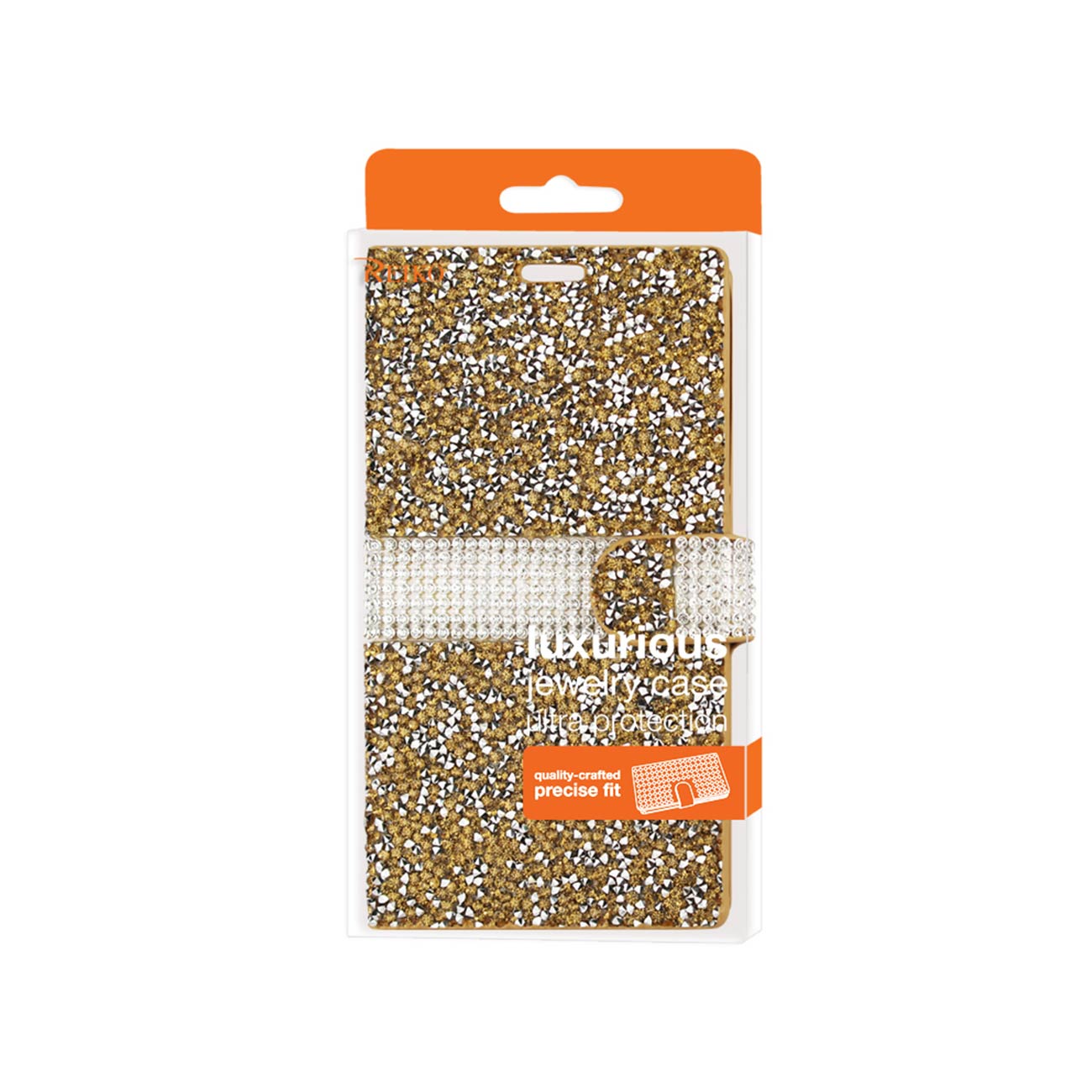 Wallet Case Diamond Rhinestone Samsung Galaxy S7 Gold Color