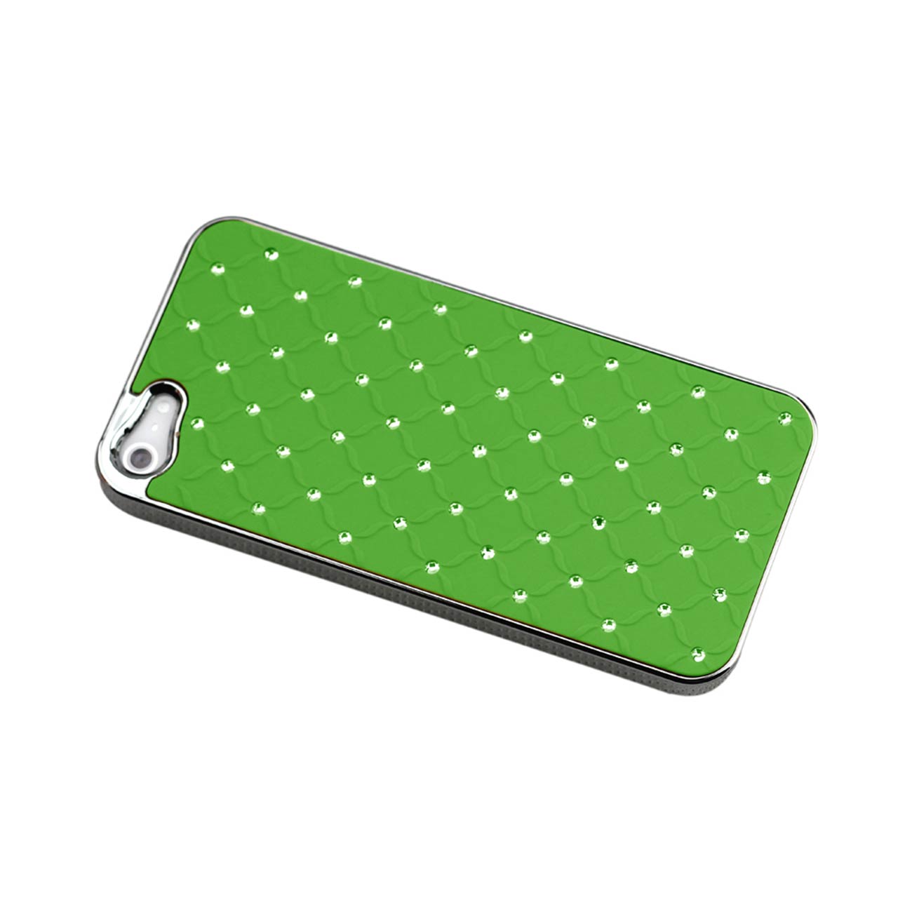 Case Jewelry Diamond Studs Metal Plated iPhone 5/ 5S/ SE Grey Color