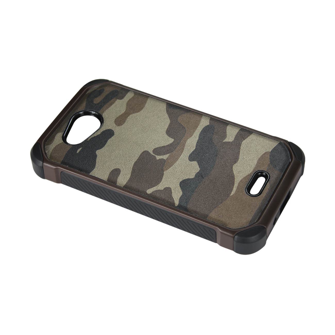 Kyocera Hydro Wave Hybrid Leather Camouflage Case In Army Brown