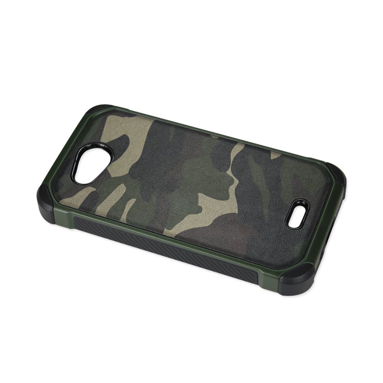 Kyocera Hydro Wave Hybrid Leather Camouflage Case In Army Green