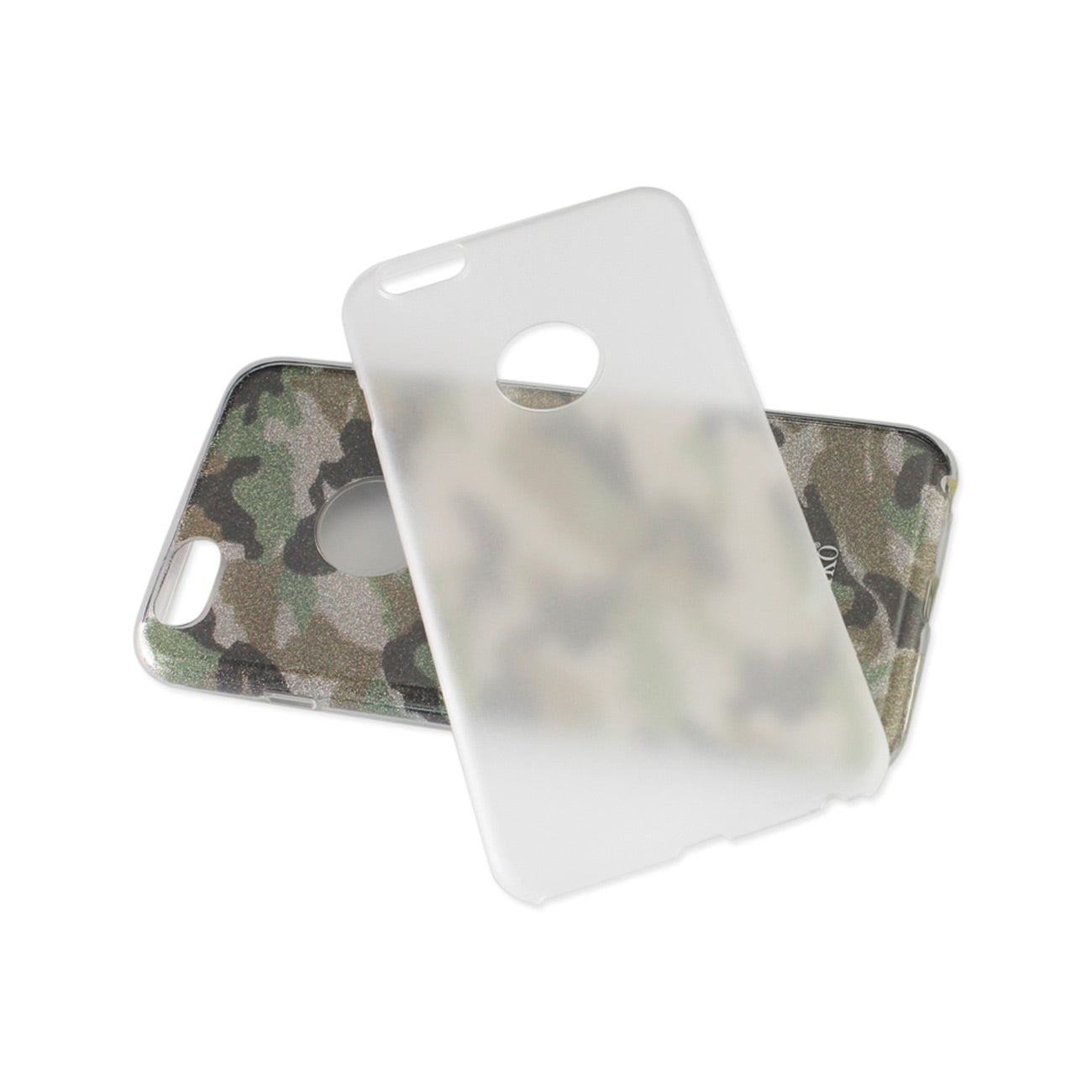 Case Hybrid Shine Glitter Shimmer iPhone 6 Plus/ 6S Plus Camouflage Green Color