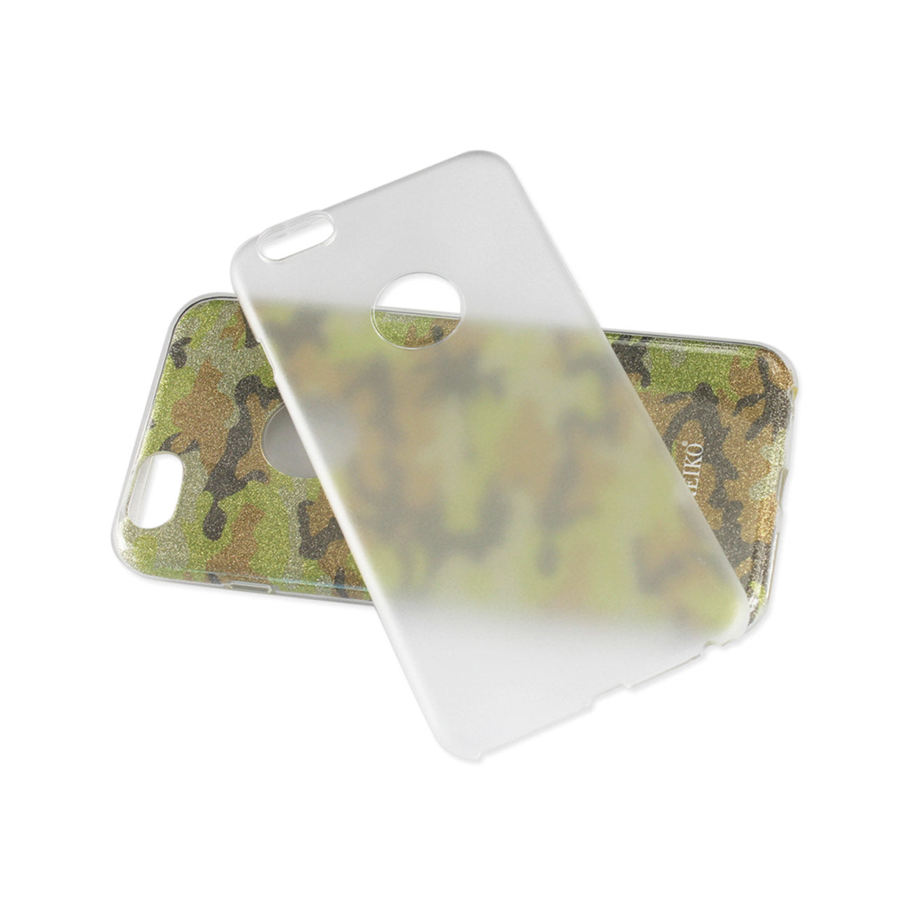 Case Hybrid Shine Glitter Shimmer iPhone 6 Plus/ 6S Plus Camouflage Yellow Color