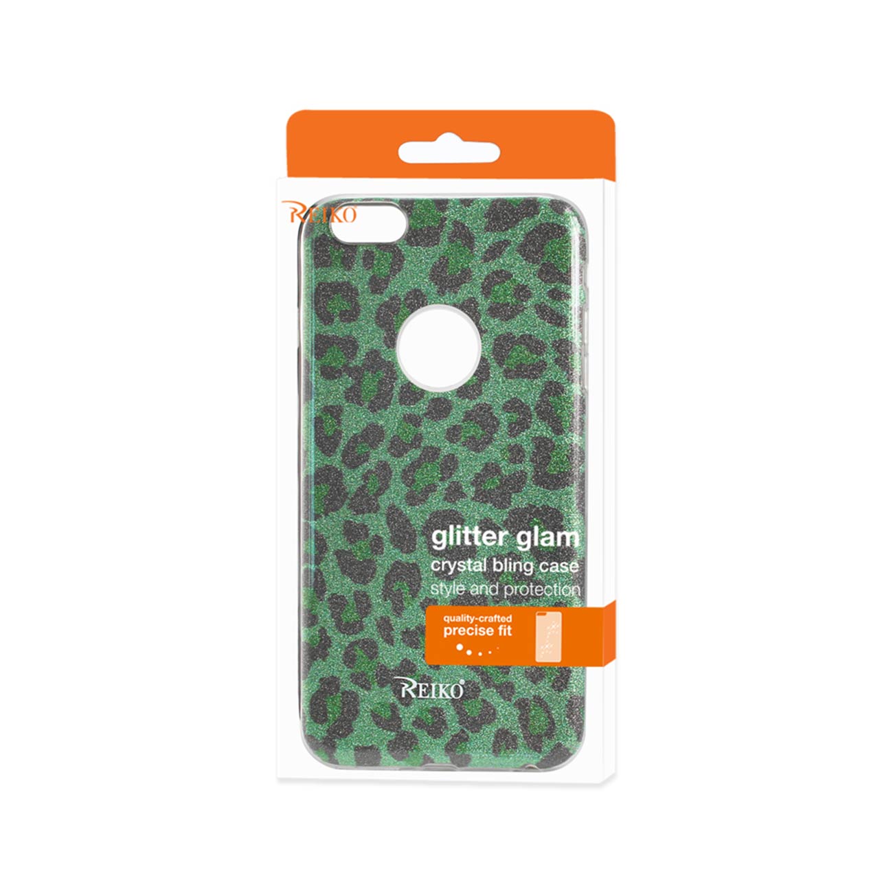 Case Hybrid Shine Glitter Shimmer Leopard iPhone 6 Plus/ 6S Plus Green Color