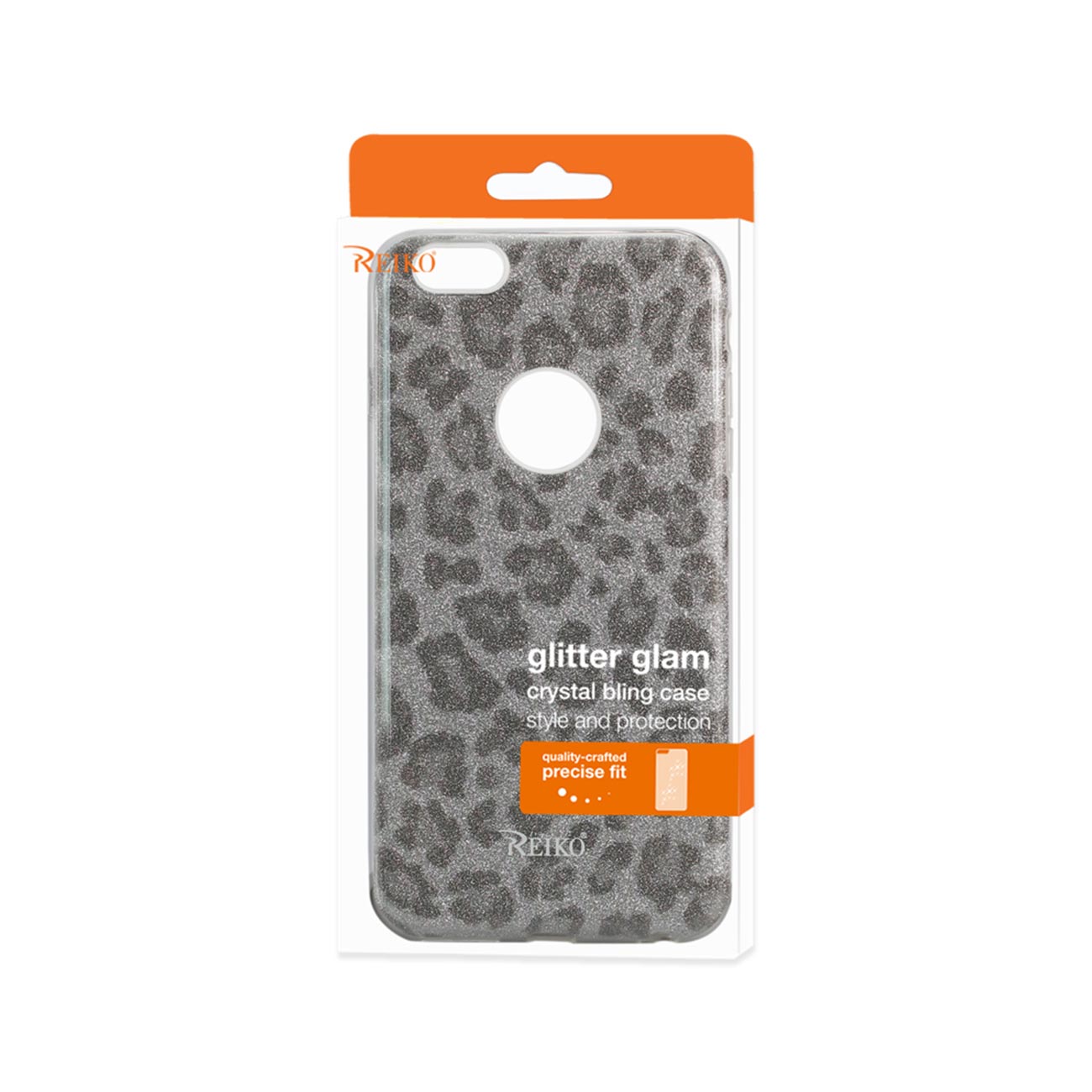 Case Hybrid Shine Glitter Shimmer Leopard iPhone 6 Plus/ 6S Plus Silver Color