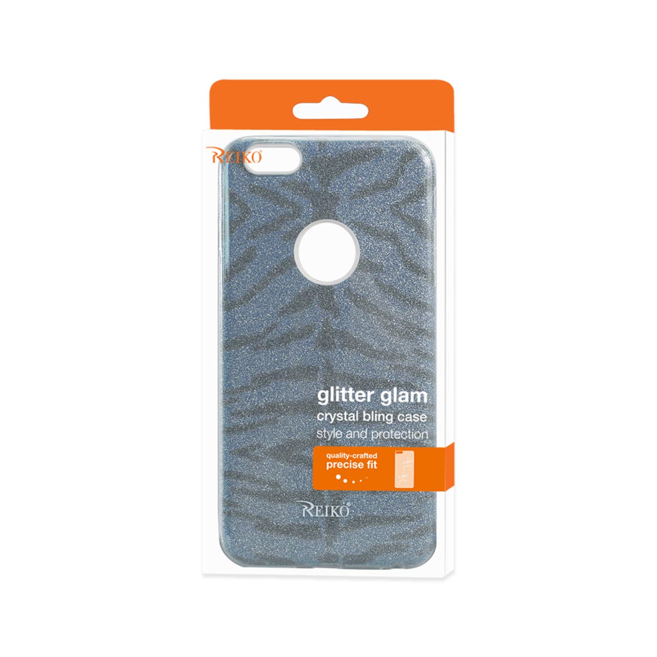 Case Hybrid Shine Glitter Shimmer Tiger Stripe iPhone 6 Plus/ 6S Plus Blue Color