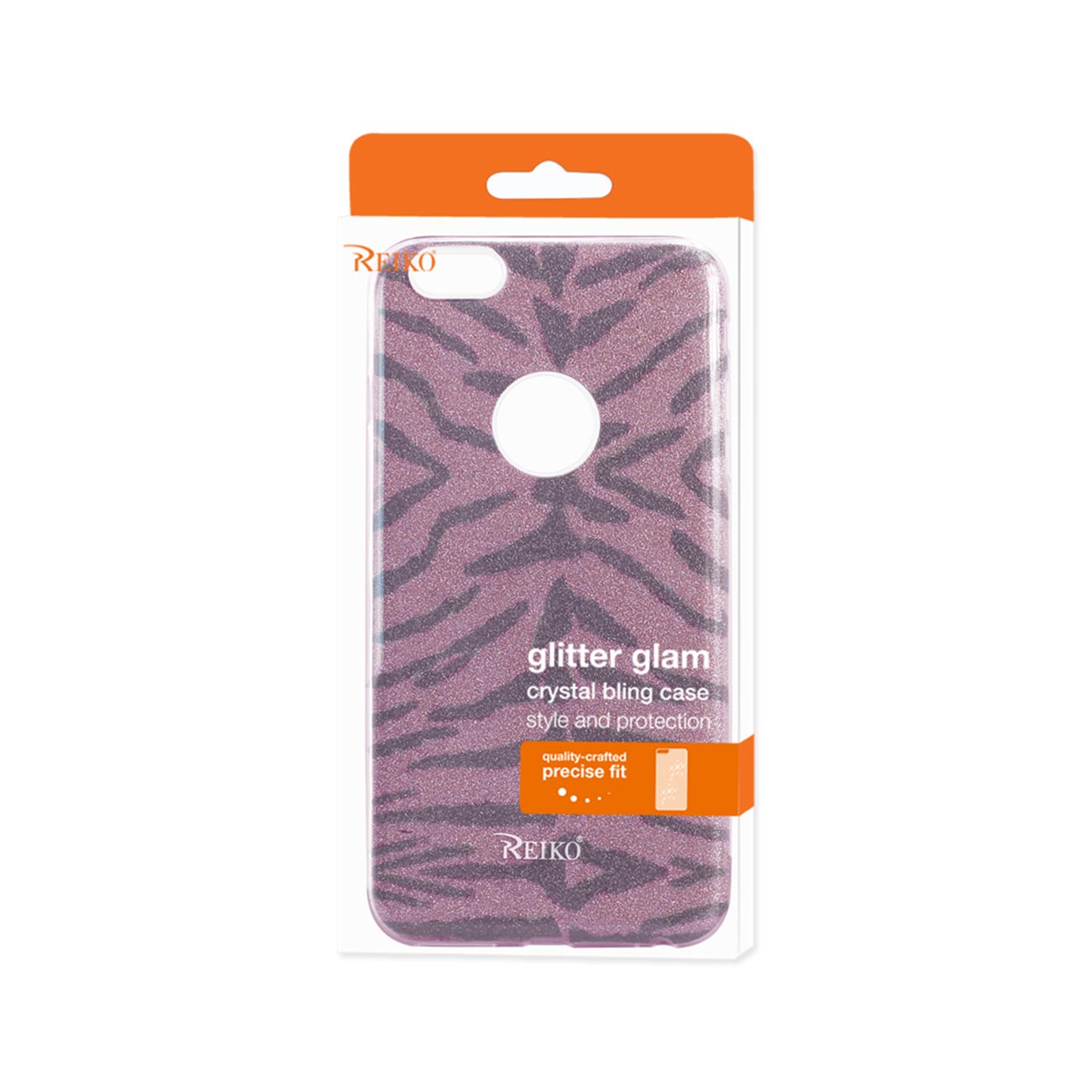 Case Hybrid Shine Glitter Shimmer Tiger Stripe iPhone 6 Plus/ 6S Plus Hot Pink Color