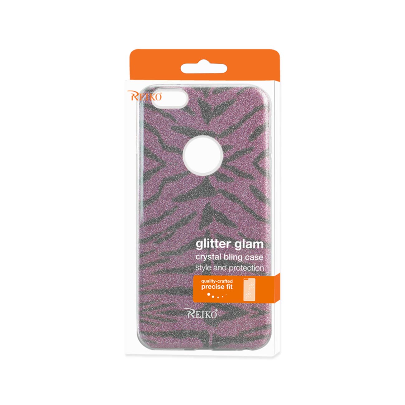 Case Hybrid Shine Glitter Shimmer Tiger Stripe iPhone 6 Plus/ 6S Plus Purple Color