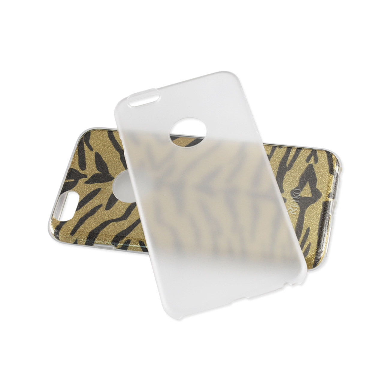 Case Hybrid Shine Glitter Shimmer Tiger Stripe iPhone 6 Plus/ 6S Plus Yellow Color