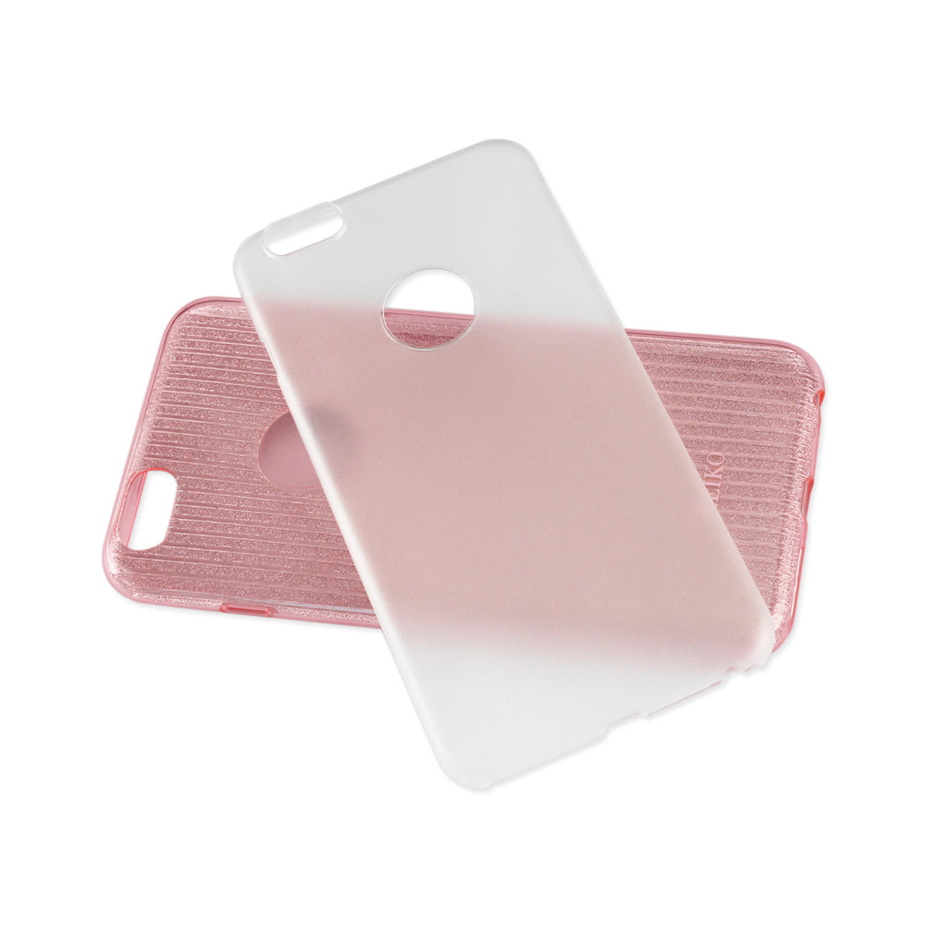 Case Hybrid Shine Glitter Shimmer Stripe Linear iPhone 6 Plus/ 6S Plus Pink Color
