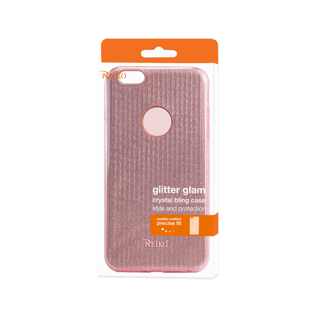Case Hybrid Shine Glitter Shimmer Stripe Linear iPhone 6 Plus/ 6S Plus Pink Color