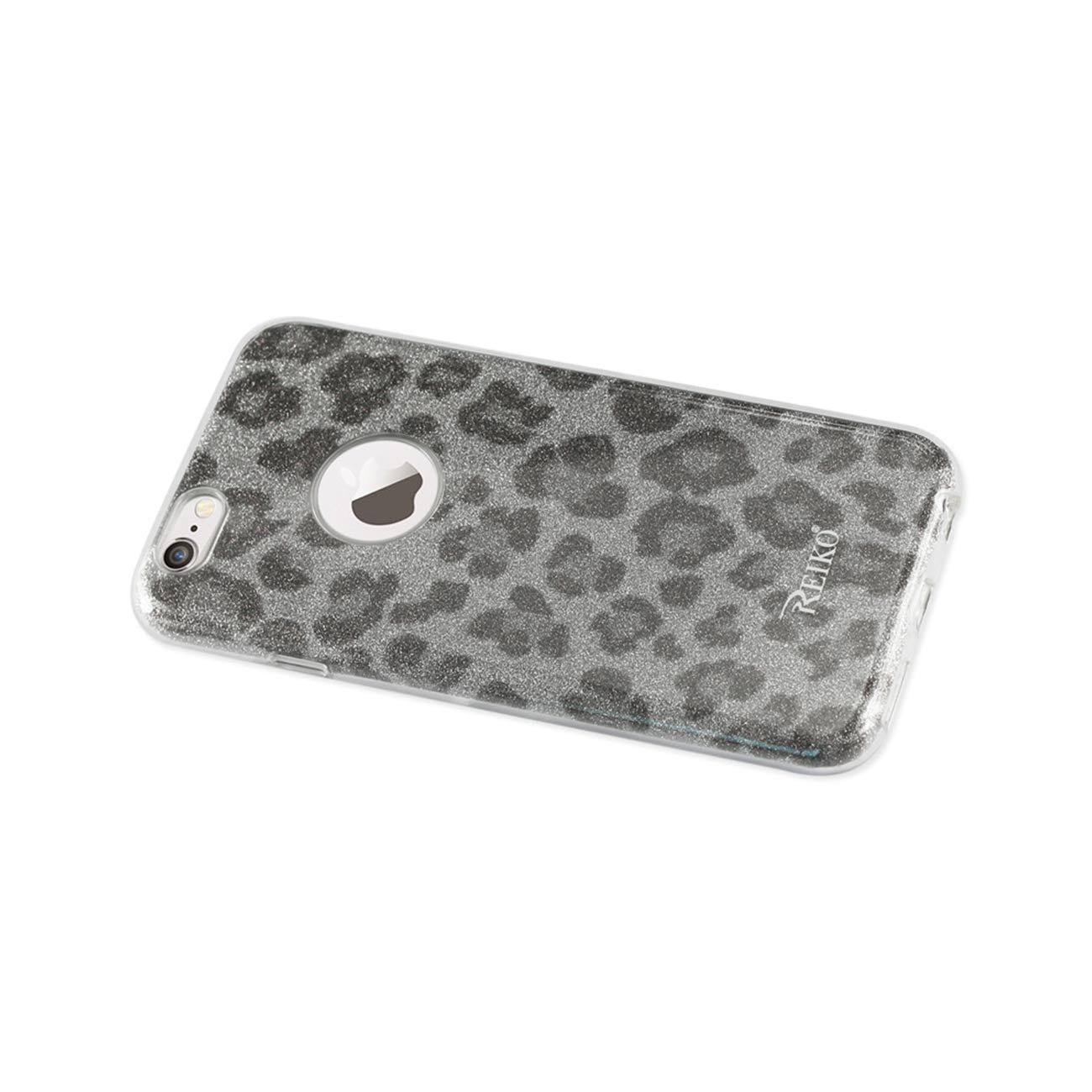 Case Hybrid Shine Glitter Shimmer Leopard iPhone 6/ 6S Silver Color