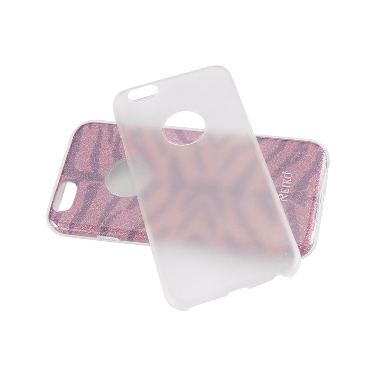 Case Hybrid Shine Glitter Shimmer Tiger Stripe iPhone 6/ 6S Hot Pink Color