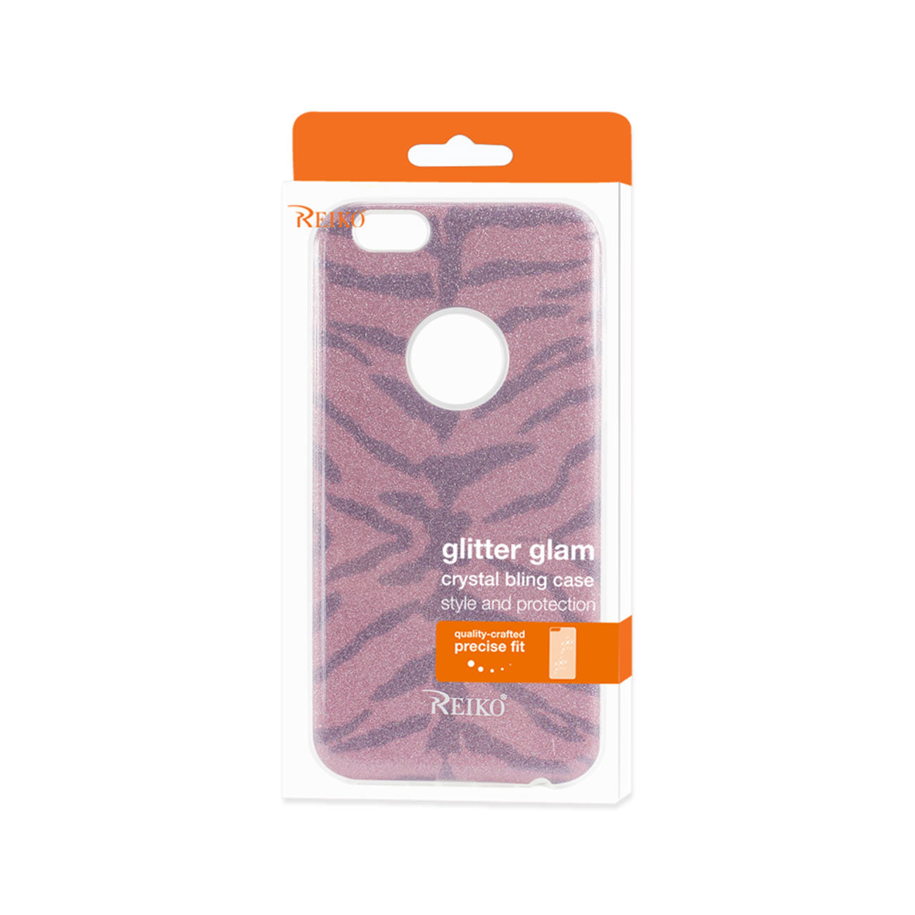 Case Hybrid Shine Glitter Shimmer Tiger Stripe iPhone 6/ 6S Hot Pink Color