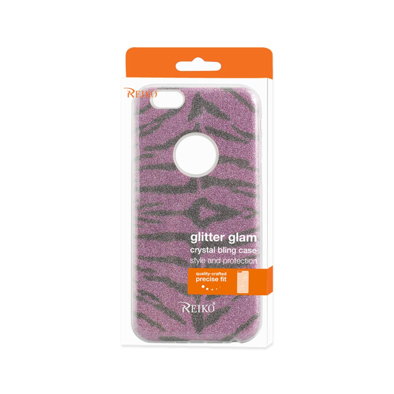 Case Hybrid Shine Glitter Shimmer Tiger Stripe iPhone 6/ 6S Purple Color