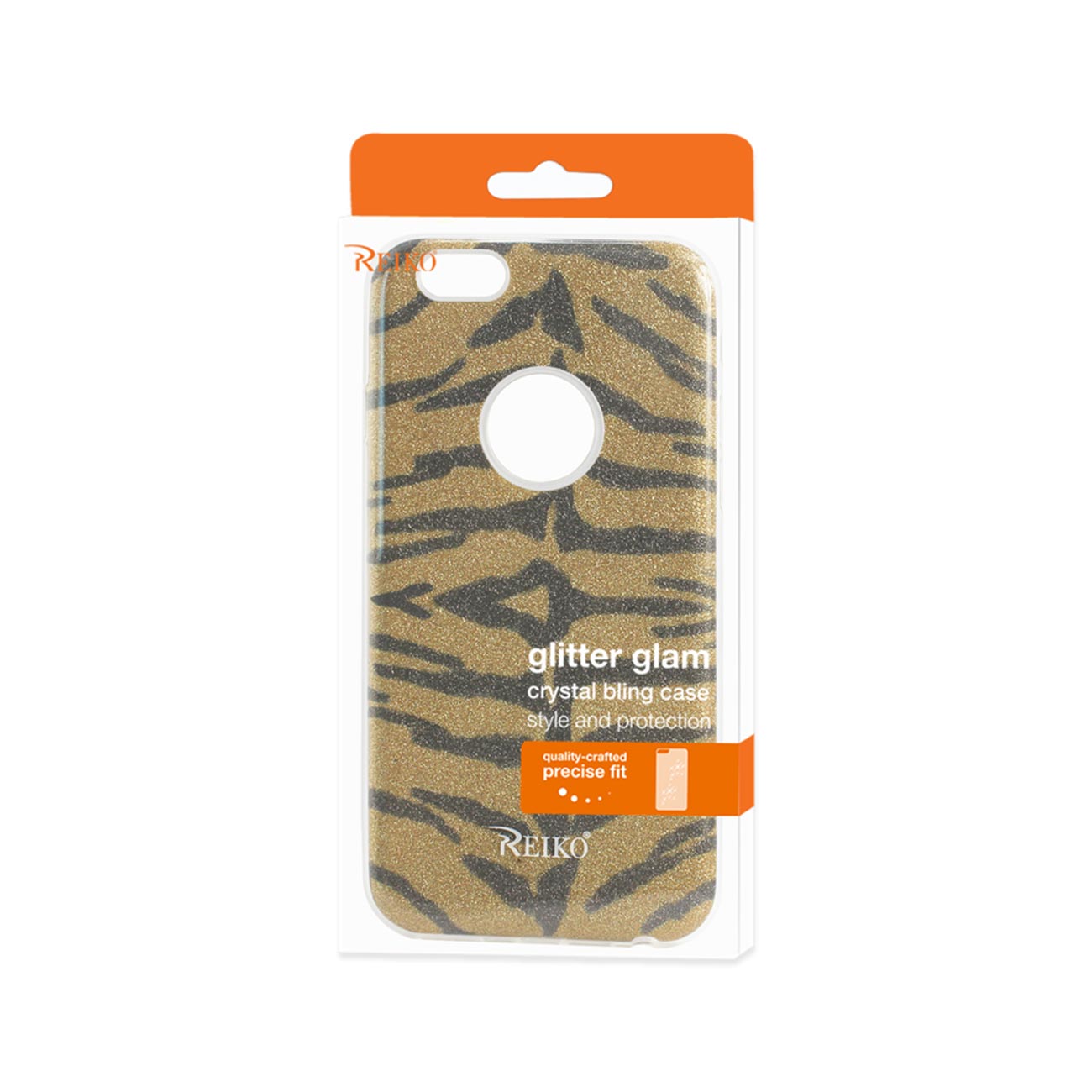 Case Hybrid Shine Glitter Shimmer Tiger Stripe iPhone 6/ 6S Yellow Color
