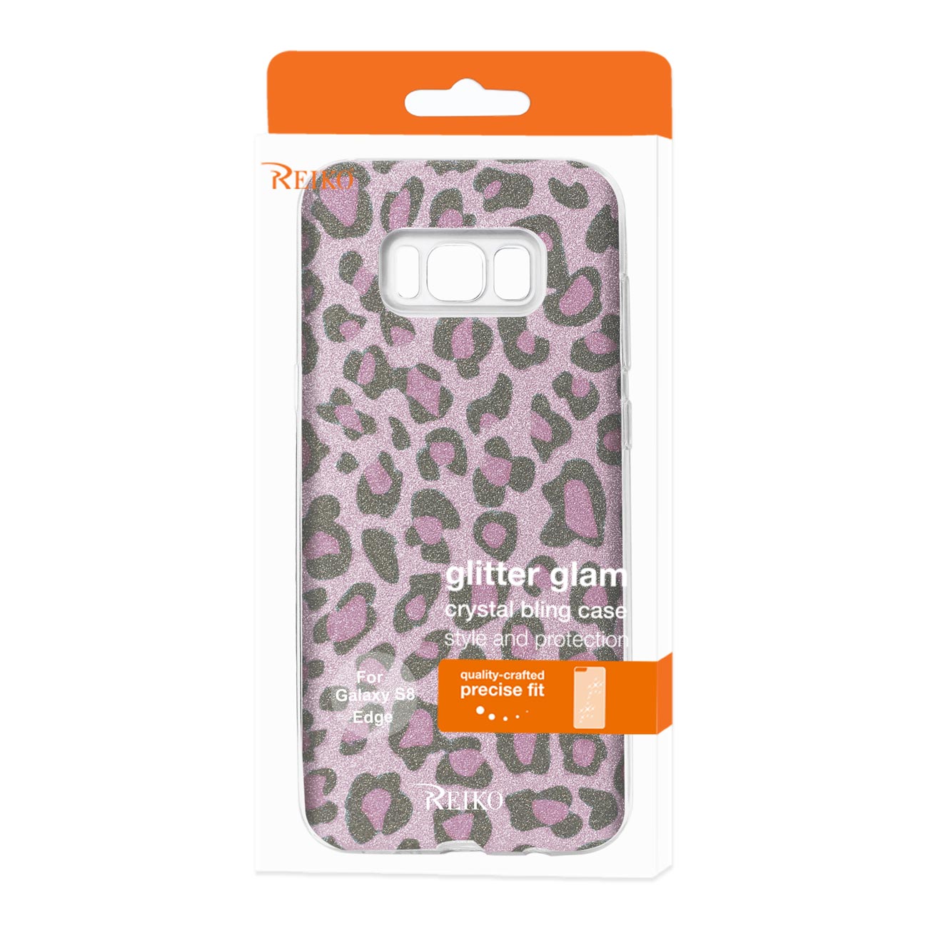 Case Hybrid Shine Glitter Shimmer Leopard Samsung Galaxy S8 Edge/ S8 Plus Pink Color