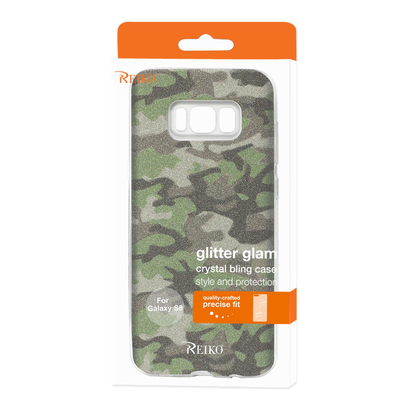 Case Hybrid Shine Glitter Shimmer Camouflage Samsung Galaxy S8/ SM Green Color