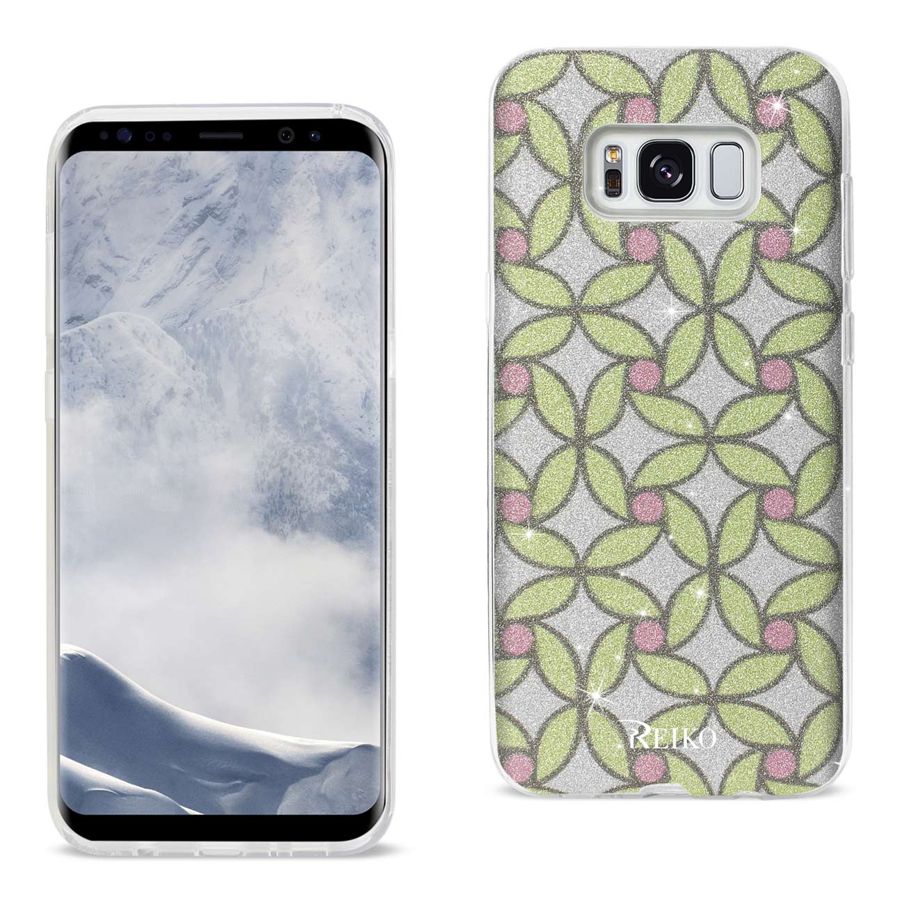 Case Hybrid Shine Glitter Shimmer Flower Samsung Galaxy S8/ SM Flower Gold Color