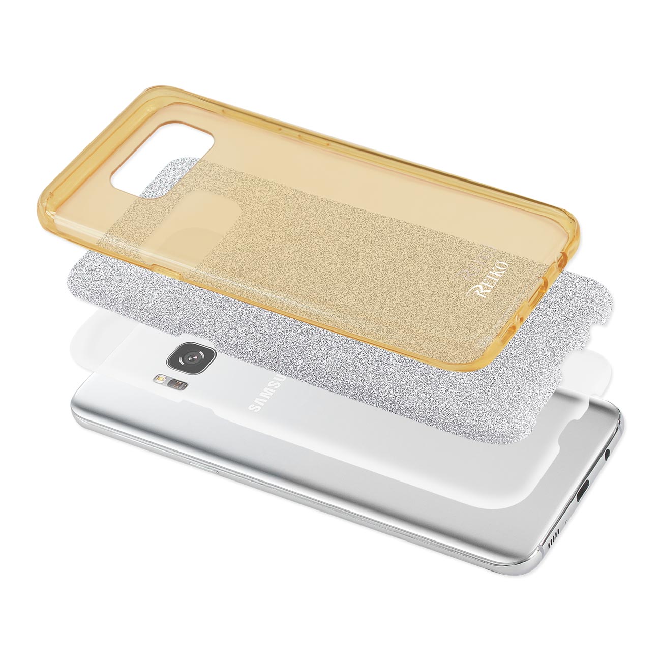 Case Hybrid Shine Glitter Shimmer Leopard Samsung Galaxy S8/ SM Gold Color