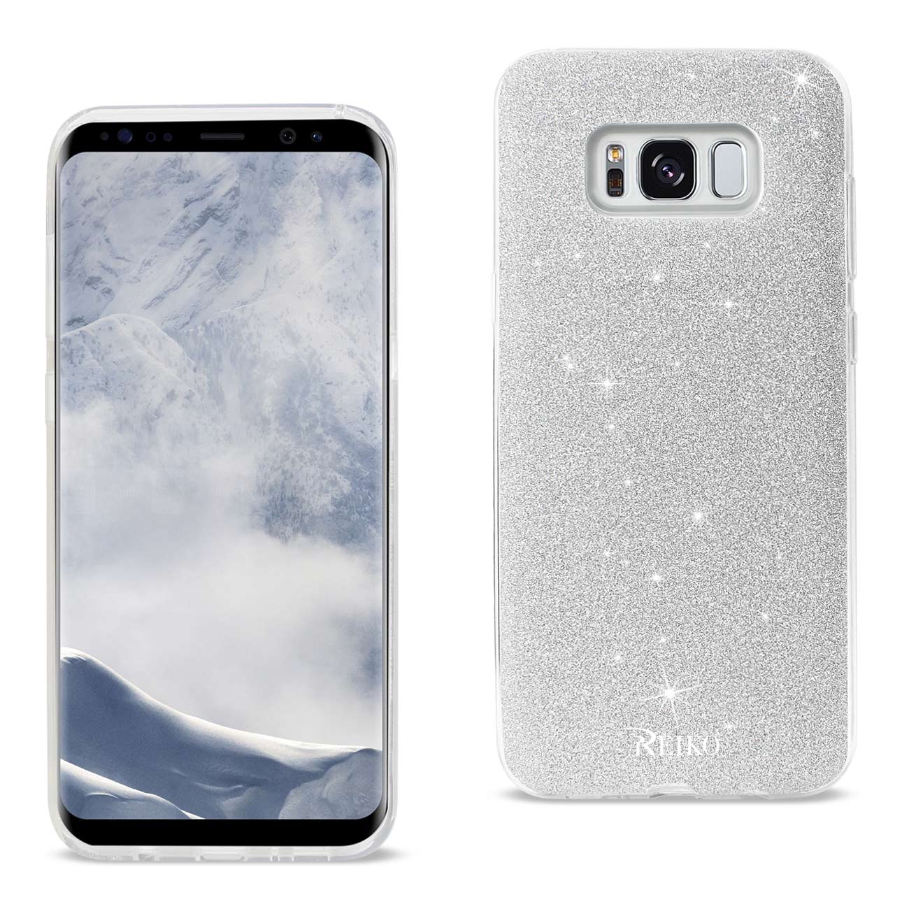 Case Hybrid Shine Glitter Shimmer Leopard Samsung Galaxy S8/ SM Silver Color