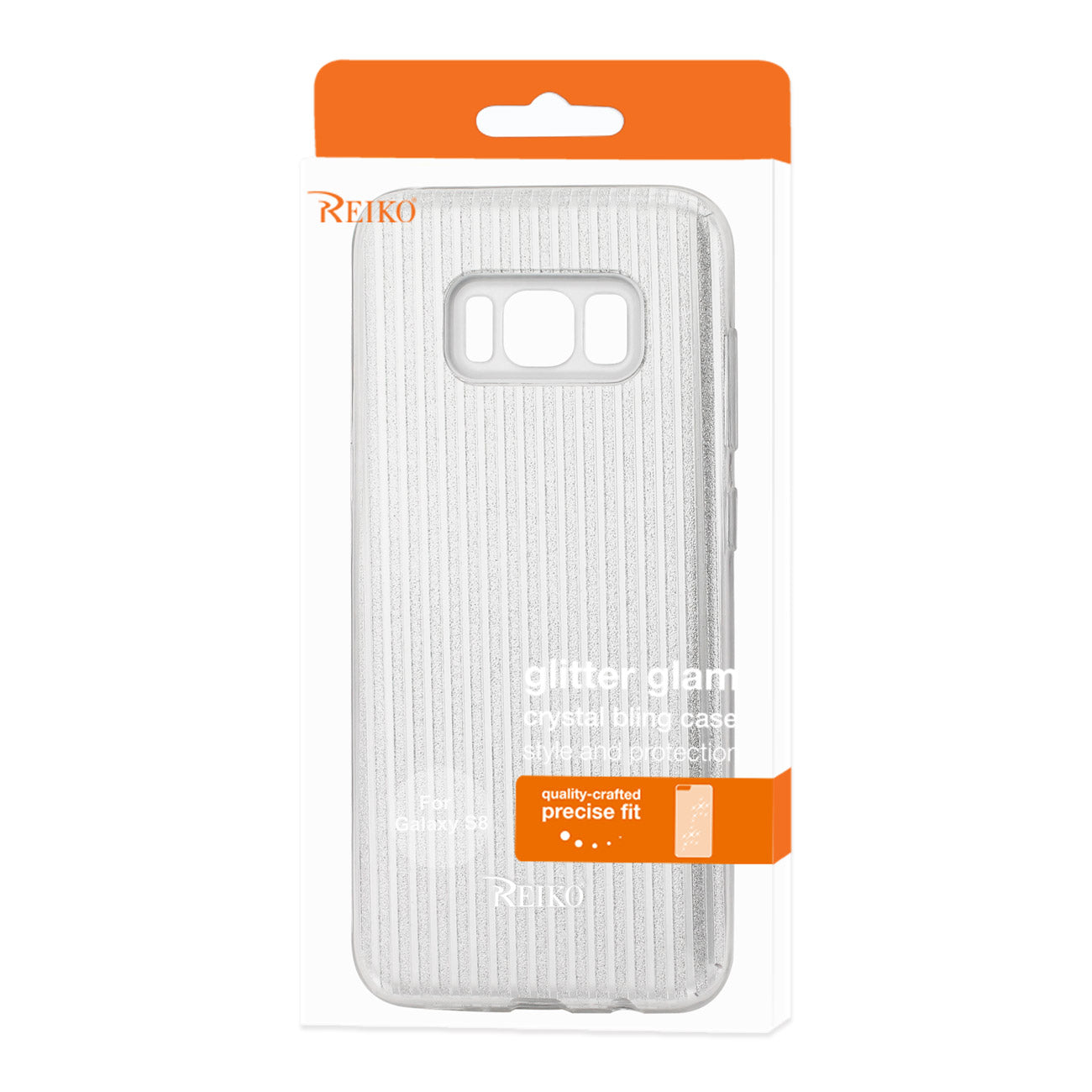 Case Hybrid Shine Glitter Shimmer Stripe Samsung Galaxy S8/ SM Silver Color