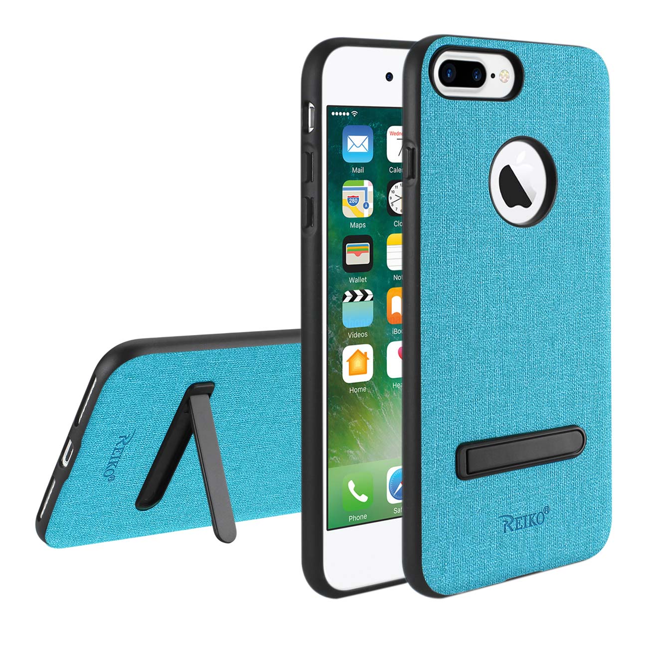 iPhone 8 Plus/ 7 Plus Rugged Texture TPU Protective Cover In Blue